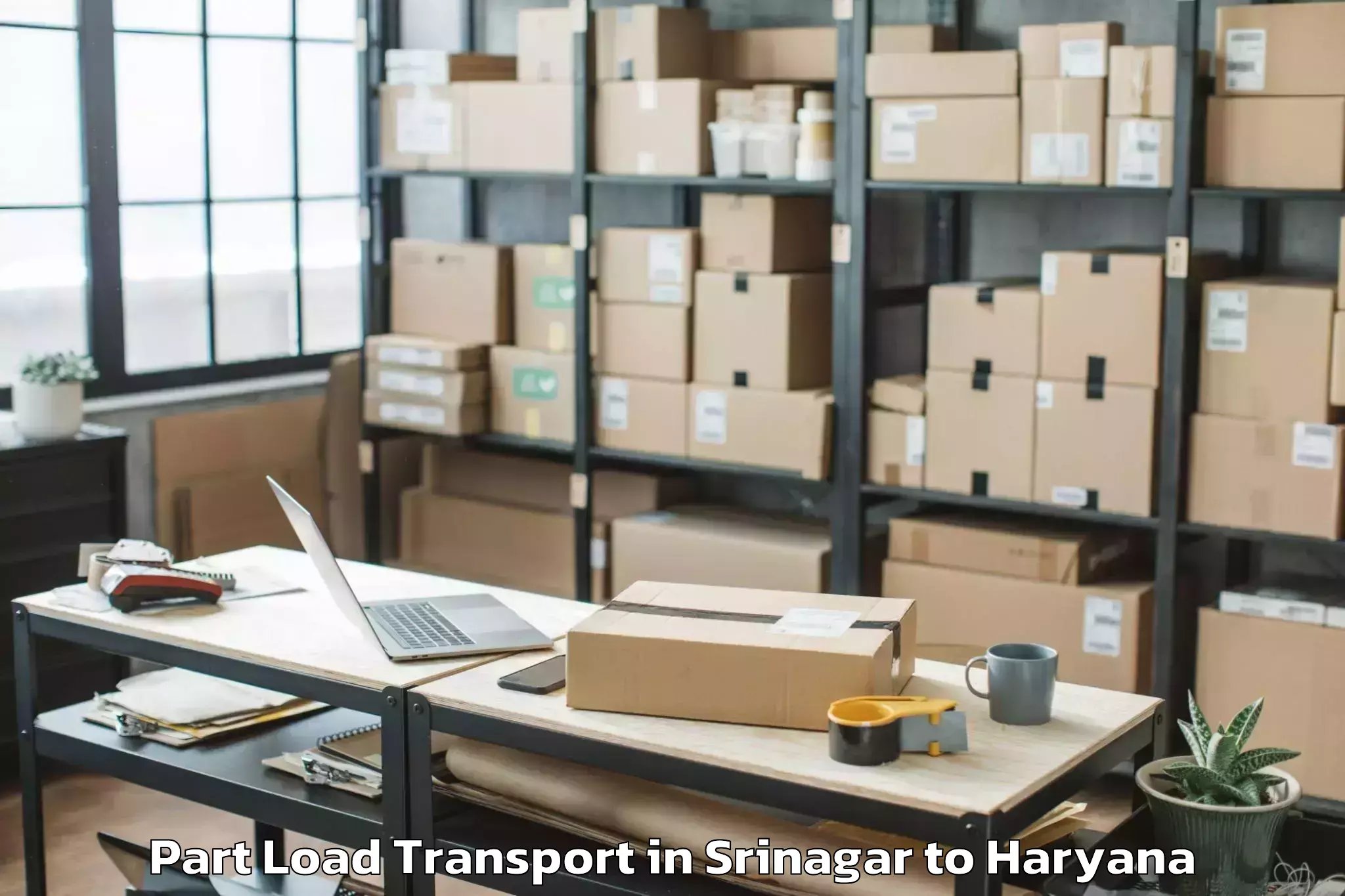 Easy Srinagar to Pristine Mall Faridabad Part Load Transport Booking